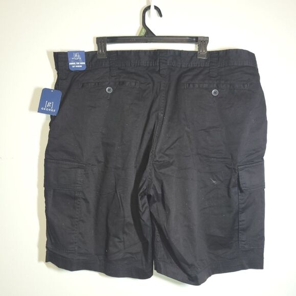 New George Men's Black Stretch Cargo Shorts 44 - Picture 4 of 9